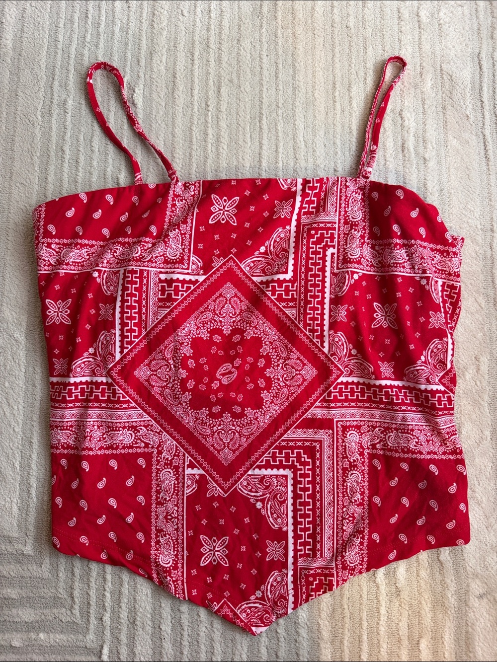 NWOT Bandana-Print Spaghetti-Strap Camisole Western Tank